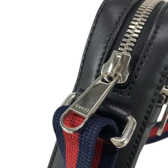 GUCCI GG Supreme Messenger Bag Black Gray Multi PVC Leather - 762-073125 - Picture 11 of 14